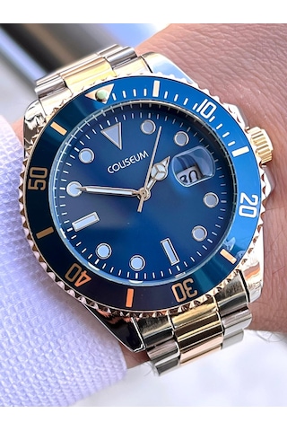 Coliseum Çelik Kordon Takvimli Kadran Kutulu Seri Erkek Kol Saati Ft.aas.ı018