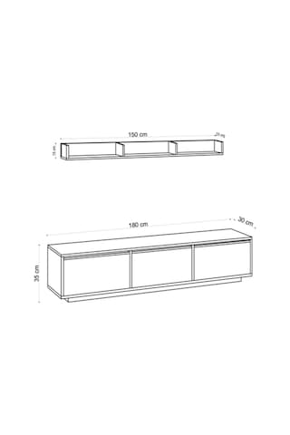 Decormet Prag Tv Sehpası Safir Meşe Diğer