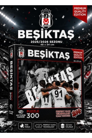 Mythos 300 Parça Puzzle Beşiktaş 2025/2026 Sezonu 48 X 34 Cm Resmi Lisanslı