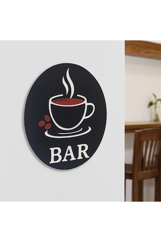 Dekoratif Bar Temalı Ahşap Duvar Tablosu