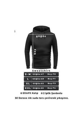 Startmore Kelebek Baskılı Kapüşonlu Sweat Siyah