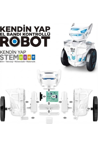 Kendin Yap Stem V01 Montaj Robot Yerçekimi Sensörlü El Bandı Kumandalı Eğitici Oyuncak Robot