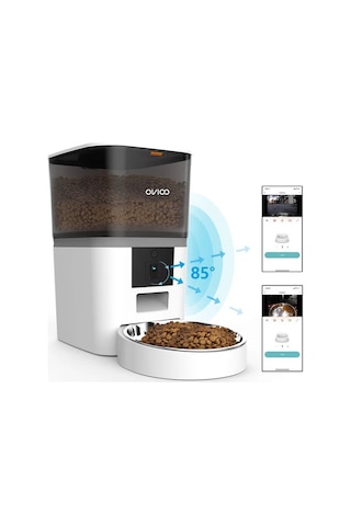 Ovıoo QQ005 Kameralı Wifi Paslanmaz Kase Kedi Köpek Besleyici 6 L