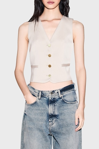 Armani Exchange Zincir Detaylı Regular Fit V Yaka Yelek Kadın Yelek Xw001954 Af21553 U6223 Bej
