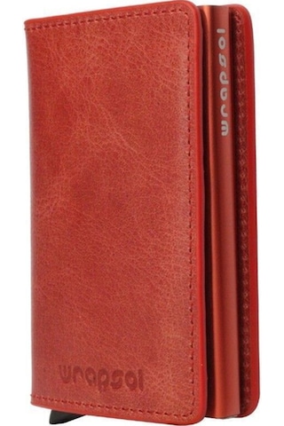Wrapsol Mekanizmalı Cüzdan Akıllı Kartlık Book Karbon Gri 0 / Kırmızı Kırmızı