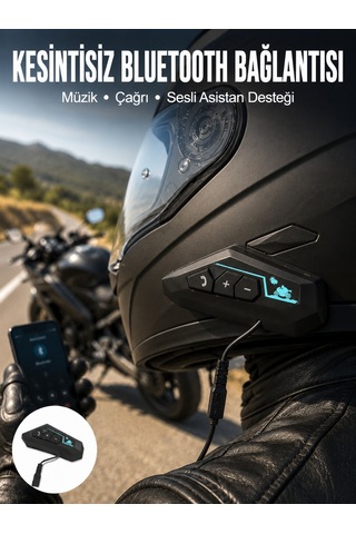 Kask Kulaklık Bluetooth Motosiklet Kulaklık Intercom Su Geçirmez - Lisinya 73811141