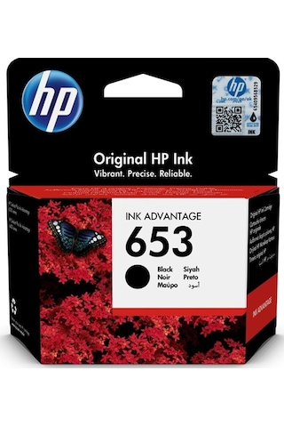 Hp 3ym75ae Siyah Mürekkep Kartuş 653