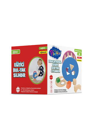 Playwood Playwood Ahşap Eğitici Silindir Bul-tak