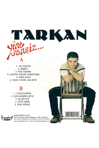 Tarkan - Yine Sensiz. Ambalajında LP. 33 Lük Plak