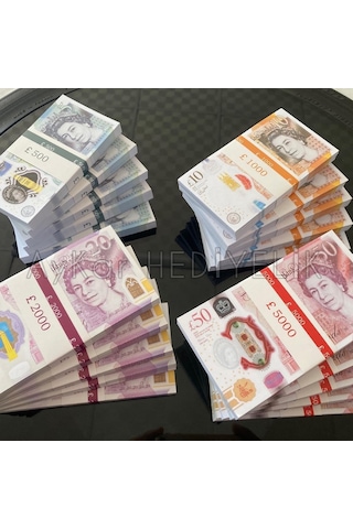 20 Deste Karışık Sterlin 5-10-20-20 Pound Para geçersiz Film çkm