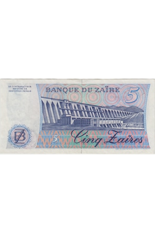 Zaire 5 Zaire 1982 Az Çıkan Tarih. Başkan Mobutu Portreli. Çilaltı+