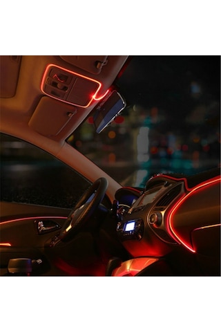 2 Metre 12V Turuncu İp Neon İp Led Araç İçi Neon Led