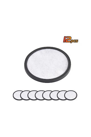 Fastbuy Mr. Coffee Uyumlu 12'li Karbon Fiber Kahve Filtresi, Beyaz, 8.3x0.4cm Beyaz