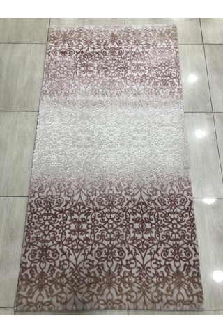 Saray Halı Şiraz 12433 R-1 Pudra Pembe Beyaz 100X200 Yolluk !