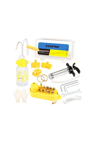 Ranyeek Toopre Bisiklet Fren Yağı Değiştirme Seti - Metal Bağlantılı, Pratik Ve Dayanıklı Sarı