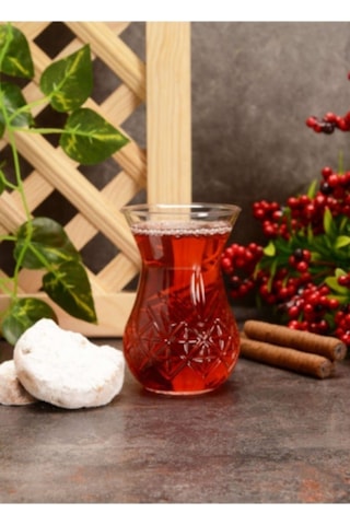 Paşabahçe Timeless Kesme Kristal Çay Bardağı - 12 Li Çay Bardak 42881 Şeffaf