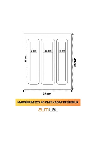 37x49 Cm Mikro Kabartma Desenli Antrasit Kepçelik En 32 Boy 40 Cm