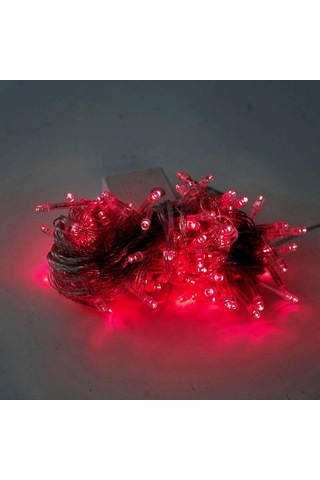 Kırmızı Led Peri Dize Işıklar 7 Renk Pil Kumandalı Açık Hava Su Geçirmez Led Dize Işık Noel Doğum Günü Ev Partisi Dekoru Lamba 10m Kırmızı