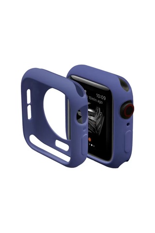 Newface Apple Watch Uyumlu 40mm Silikon Alt Kasa - Mavi Korumalı Kapak
