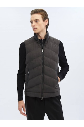 Kip Antrasit Dokuma Spor Yelek 4228558