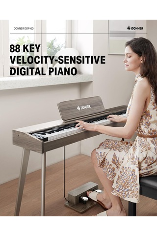 Donner Ddp-60 Dijital Piyano Gray Wood Grain