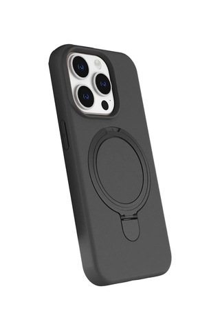 Apple Uyumlu iPhone 14 Pro Max Regal Magsafe Standlı Kapak - Titan Gri