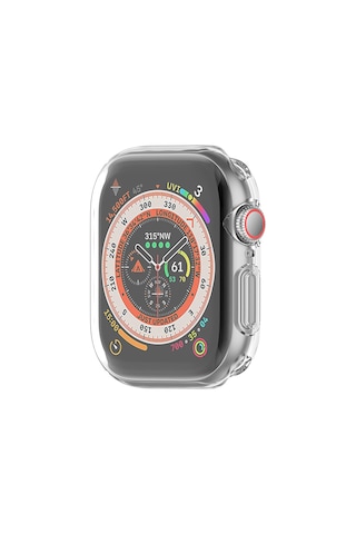 Apple Uyumlu Watch 40mm Uyumlu Şeffaf Silikon Kasa Ve Ekran Koruyucu