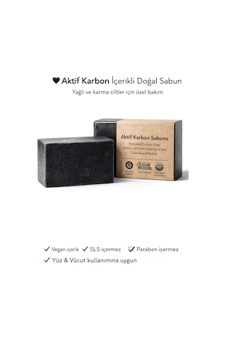 Aktif Karbon Özlü Cilt Bakım Sabunu - 120 Gr Aktif Karbon