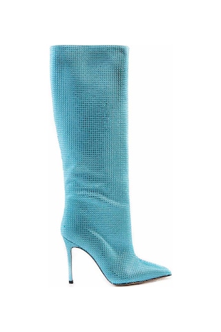 Mocassini Kadın Topuklu Çizme 66712 Turkuaz