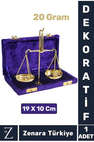 Premium Dekoratif Koleksiyon Erkek Arkadaş Sevgililer Günü Hediye Çok Şık Kutulu Pirinç Terazi 20 Gr