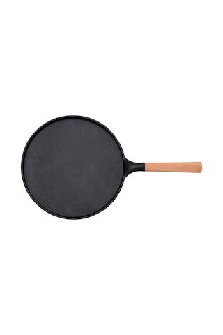 Noble Life Döküm Granit Krep Tavası 28cm Ahşap Saplı Düz