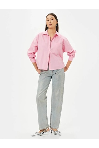 Koton Kadın Gömlek Pembe 4sak60213pw 24yy59001806 Y5914 Pembe