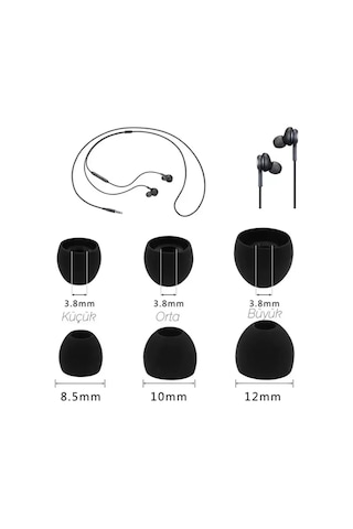 1 Çift 2 Adet Kulaklık Silikonu Uyumlu Orta 10mm Beyaz Diğer