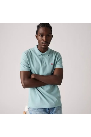 Levi's Erkek 100% Pamuk Standard Fit Polo Yaka Su Yeşili T-shirt - 35883-0283 Yeşil