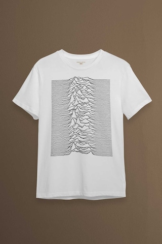 Ses Dalgası Müzik Joy Division Albüm Kapağı Çizgiler Baskılı Tişört Unisex T-shirt 001