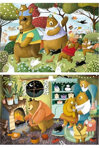 Educa Puzzle - 2x20 Parça Orman Masalları - 3-5 Yaş Kız Ve Erkek Çoduk 1 Adet