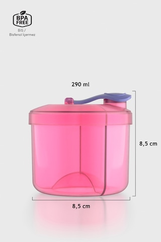 Renga Doli 290 Ml 3 Bölmeli Pp Toz Mama Kabı 221004 Pembe Pembe