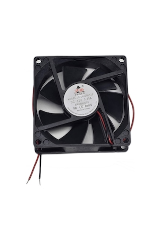 12v Dc 0.30a Brushless Soğutucu Fan 8x8x2.5 Cm 80mm Kasa Güç Kaynağı Kuluçka Uyumlu Büyük Fan