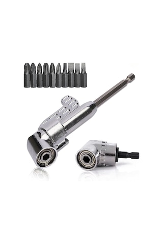 12 Parça 1/4'' Bits Uç ve Köşe Vidalama Adaptörü Seti