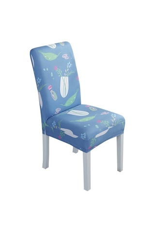 Esnek Ve Yıkanabilir Poliester Sandalye Kılıfı - Renkli Çiçek Desenli, Ev, Otel, Düğün Ve Partiler İçin Universal Tasarım Çok Renkli Çok Renkli