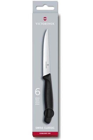 Victorinox 6.7233.6 Classıc Biftek Bıçak Seti 6'lı Siyah