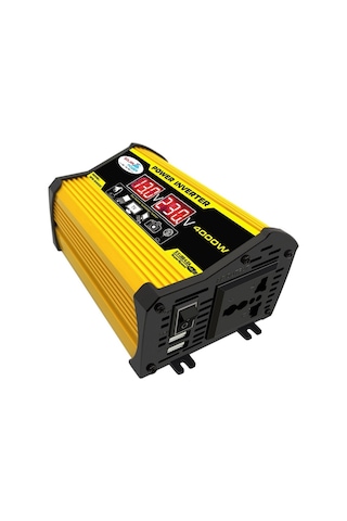 Sones Legend Iı Nesil 12v - 220v 4000w Araç Güç Çeviricisi Siyah Sarı