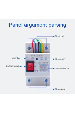 Geeksen Df-96dk Akıllı Su Seviyesi Kontrol Cihazı: Su Deposu, Havuz Otomatik Doldurma/boşaltma, Pompa Korumalı Elektrik Anahtarı