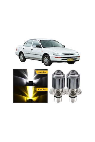 Toyota Corolla AE101 1991-1998 Uyumlu Mercekli Şimşek Etkili Led Xenon Far Ampulü Sarı 53899566