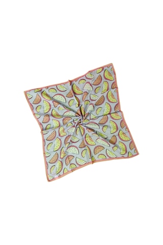 Mim Eşarp Valino Soft Pamuk Çocuk Desenli Eşarp 70x70 Cm Açık Mavi - Karpuz