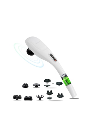 3200mah Şarj Edilebilir Pil, 5 Hız Ve Sert, Orta Ve 2 Yumuşak Silikon Düğümlü 5+2 Masaj Düğümüne Sahip Megawıse Kablosuz El Sırt Masajı İnci Beyazı