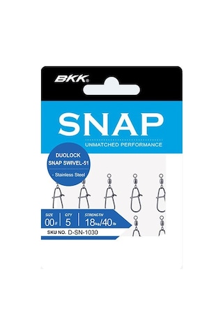 Bkk Duolock Snap Swivel-51 Fırdöndülü Klips 0