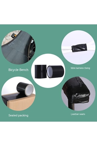 Novahub Kendinden Yapışkanlı Alüminyum Bant - Siyah - 5cmx10m - Kanepe Onarımları - Kendinden Yapışkanlı Mobilya İlk Yardım Yamaları