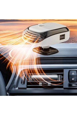 Youtek 12v Otomobil Isıtıcı Soğutucu 2-in-1: Hızlı Buğusu Temizleyici, Açık Rengi, Çift Fonksiyonlu Sıcaklık Ayarlı Fan