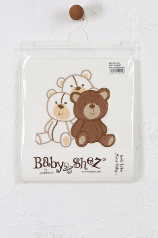 %100 Pamuklu Yenidoğan Çift Katlı Penye Bebek Battaniyesi Sb 512 Krem